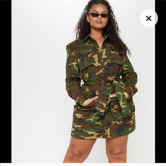 pretty little thing camo dress